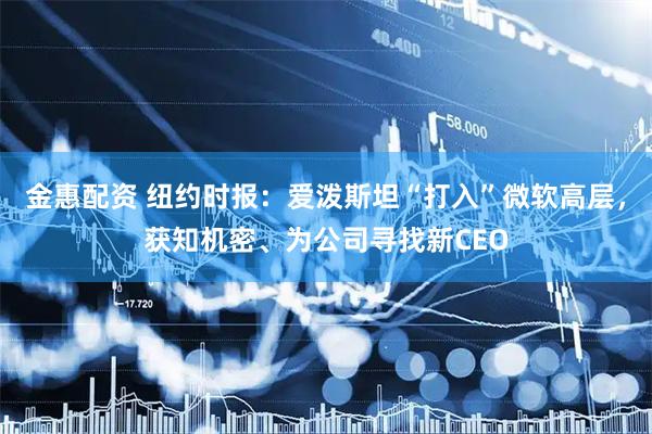 金惠配资 纽约时报：爱泼斯坦“打入”微软高层，获知机密、为公司寻找新CEO