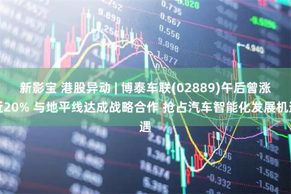新影宝 港股异动 | 博泰车联(02889)午后曾涨近20% 与地平线达成战略合作 抢占汽车智能化发展机遇
